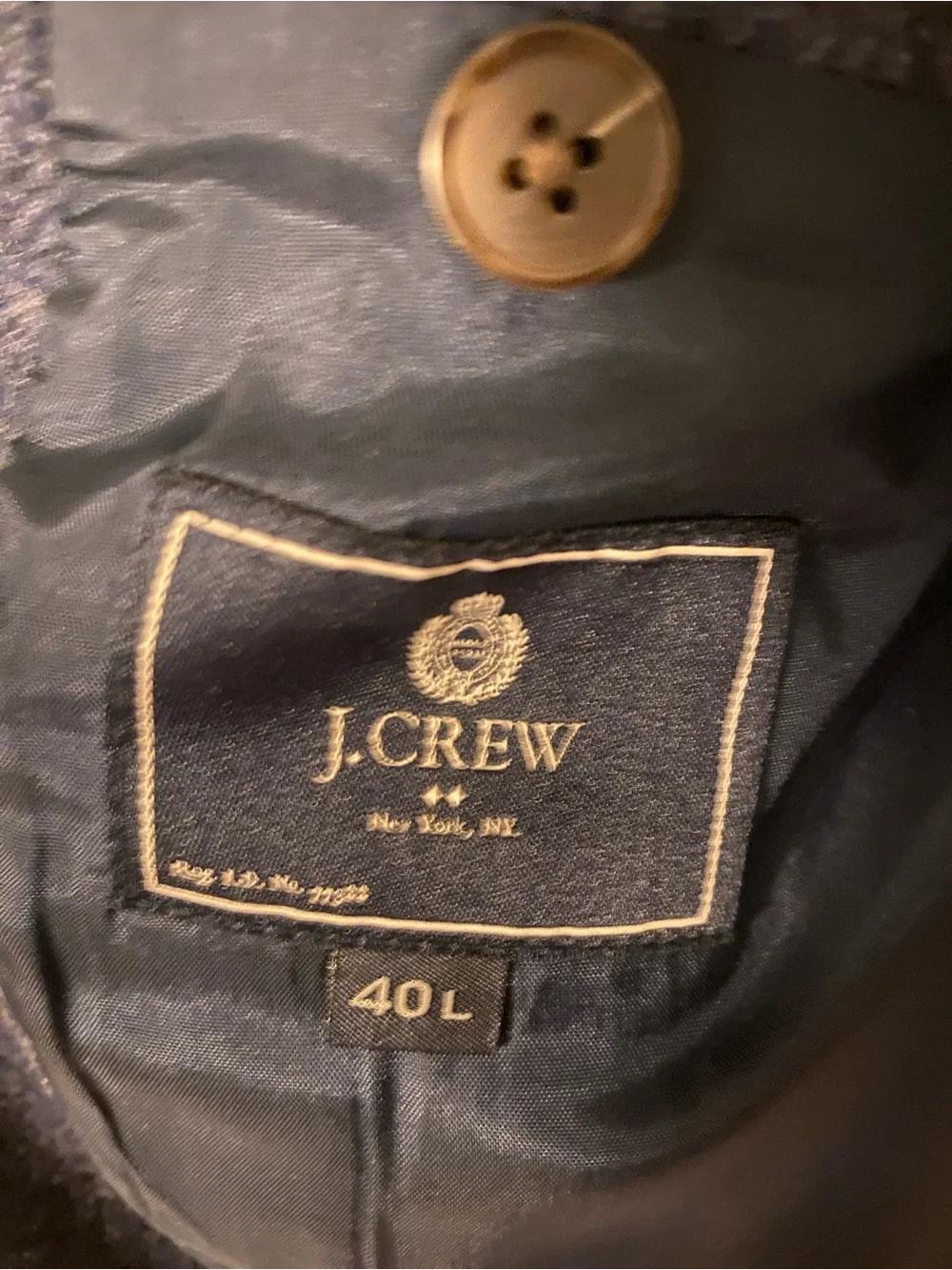 J. Crew Navy Wool Two-Button Sport Coat
